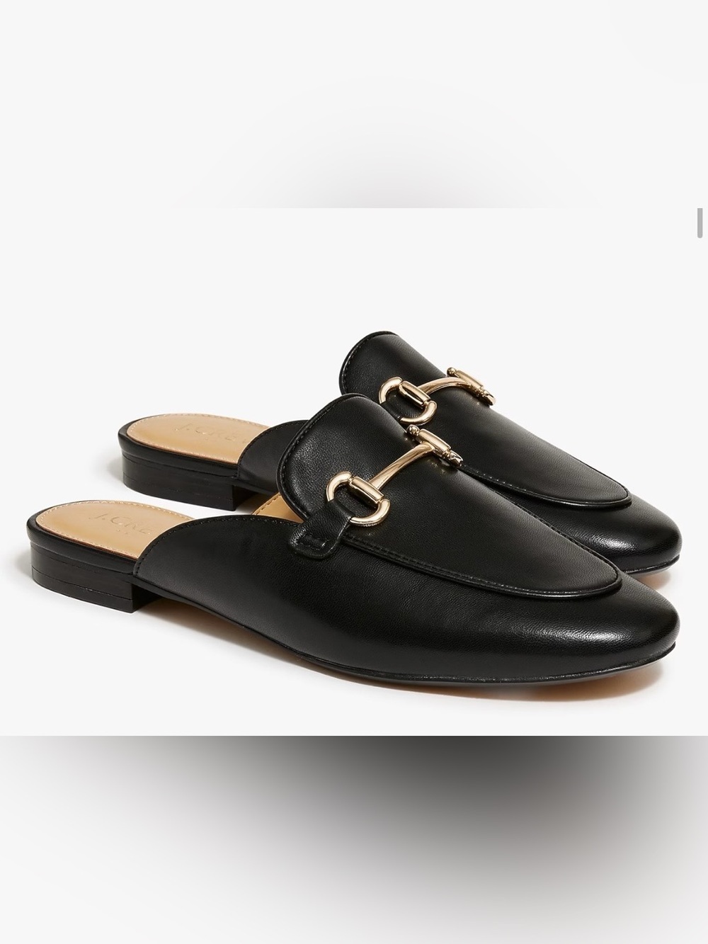 NEW J. Crew Factory Black with gold Bit Loafer Slip On Mules Size 7 CE500 $118